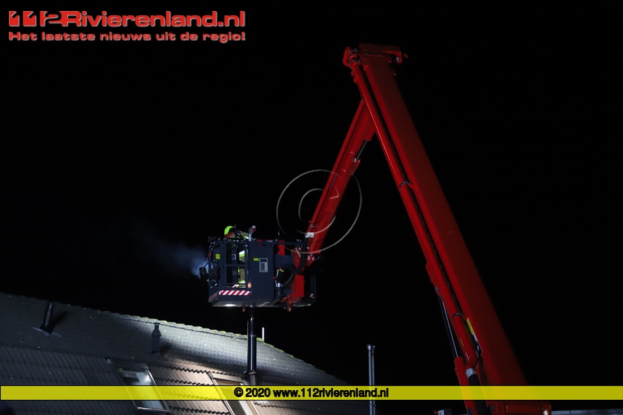 Ophemert - Schoorsteenbrand naast tankstation.