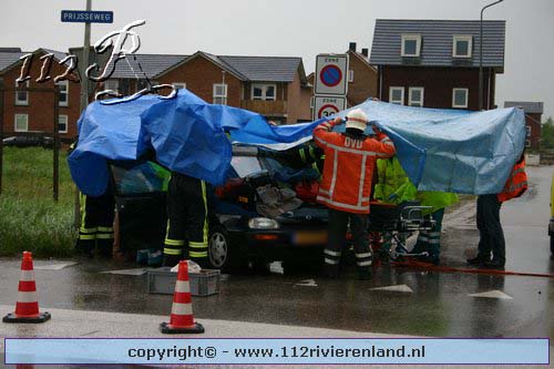 Aanrijding met beknelling vlinderlaan