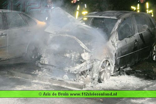 Auto brand geheel uit