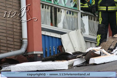 Brand op dak van school