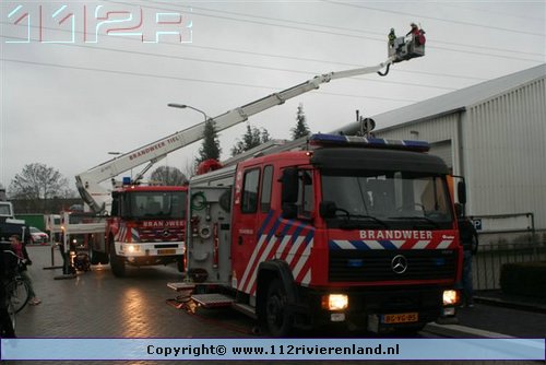 Binnenbrand bij bedrijf