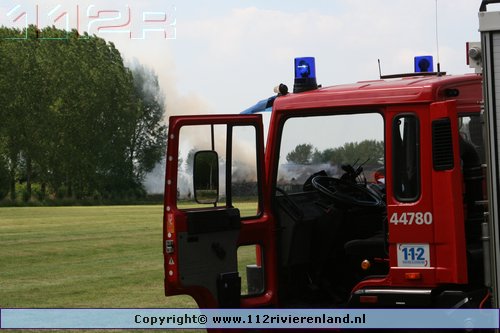 Mogelijk asbest bij middelbrand