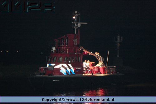 Brand in de machinekamer van een passagiersschip op de waal