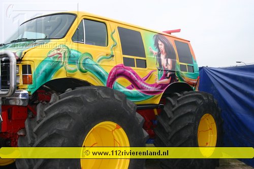 Stuntshow op de waalkade