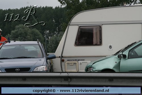 Ongeval met caravan A2