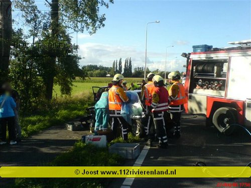 Aanrijding met beknelling Noord-Zuid