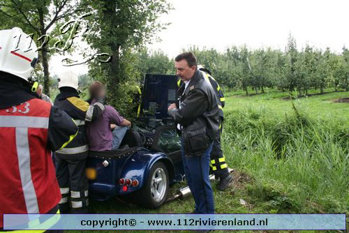 Sportwagen tegen de boom