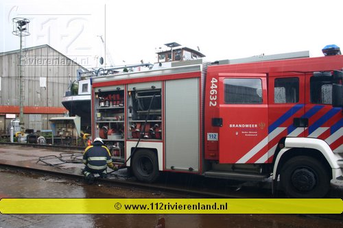 brandje op de scheepswerf