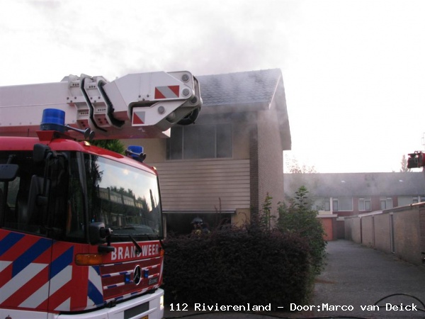 Middelbrand woning Enspijkstraat Tiel