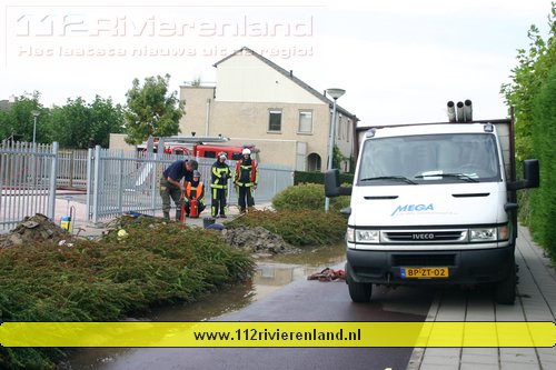 Gaslek bij school de Waayer