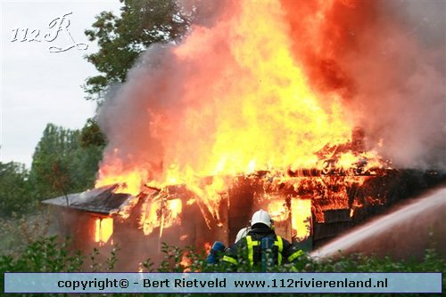 Scouting gebouw brand tot de grond af