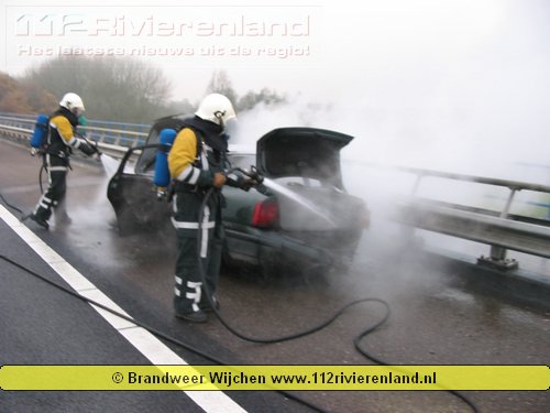Wijchen - Autobrand op de A50