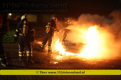 Autobrand geheel uit