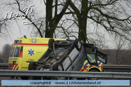 Culemborg Busje op zijn kant A2
