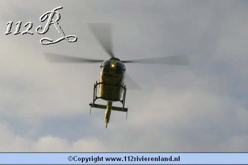 Traumaheli inzet na val van trap