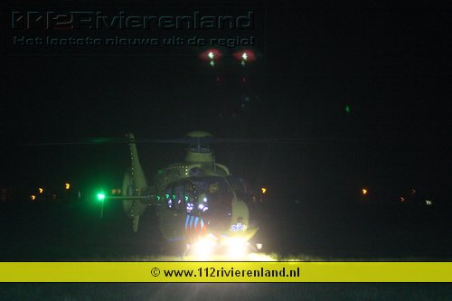 Traumahelikopter land op Passewaaij