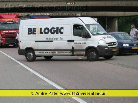 Auto brand op de A15