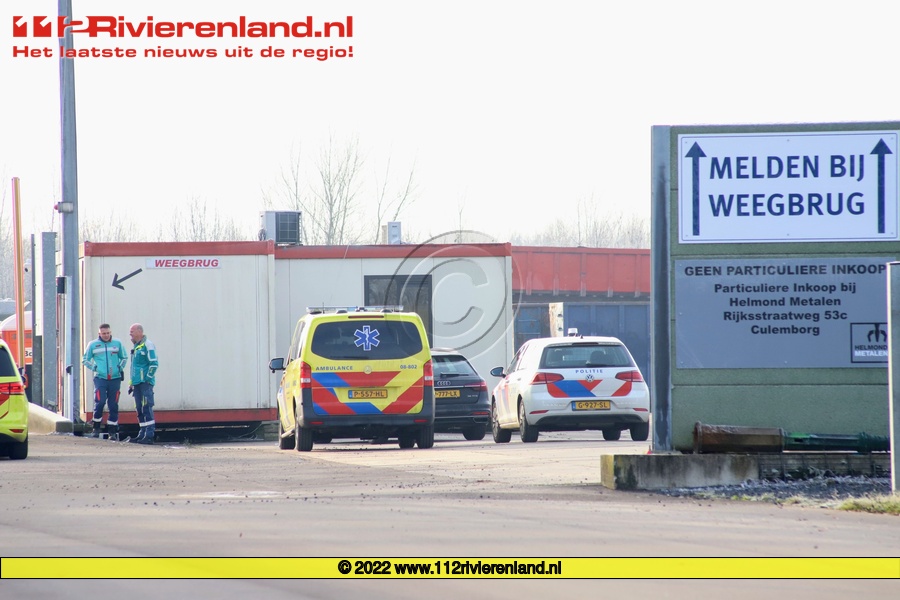Man omgekomen bij bedrijfsongeval