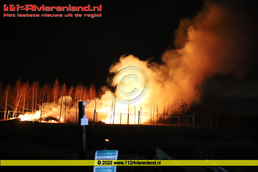 Grote buitenbrand bij boomkweker