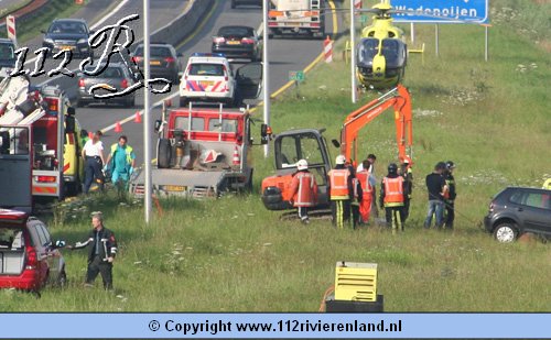Auto in de sloot