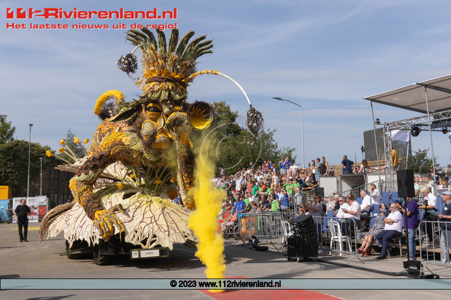 Corsowagens op het parcours