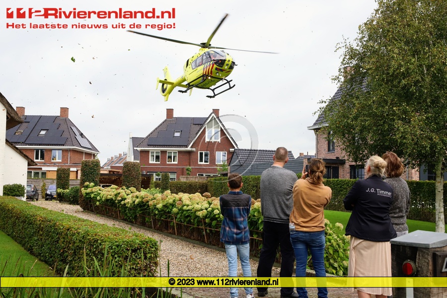 Traumahelikopter landt in de tuin bij incident
