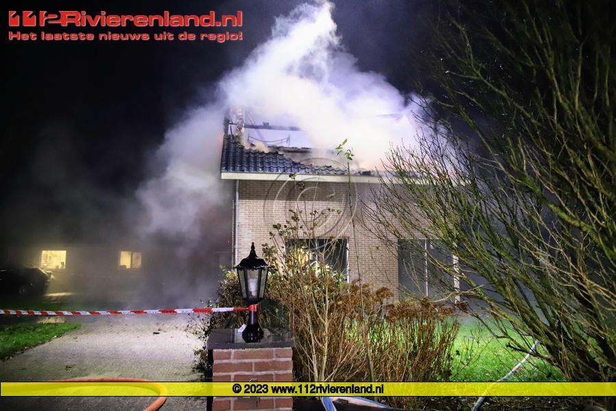 Grote brand in woning
