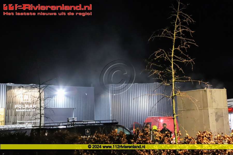 Brand bij bouwbedrijf