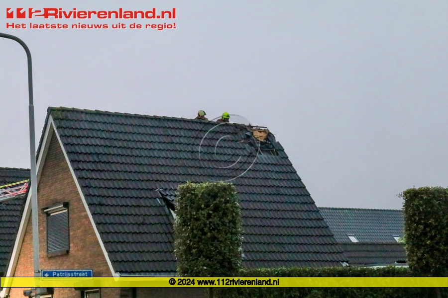 Blikseminslag in woning