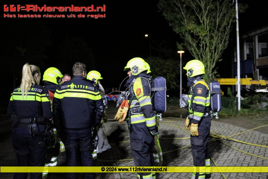 Brand in voormalig politiebureau