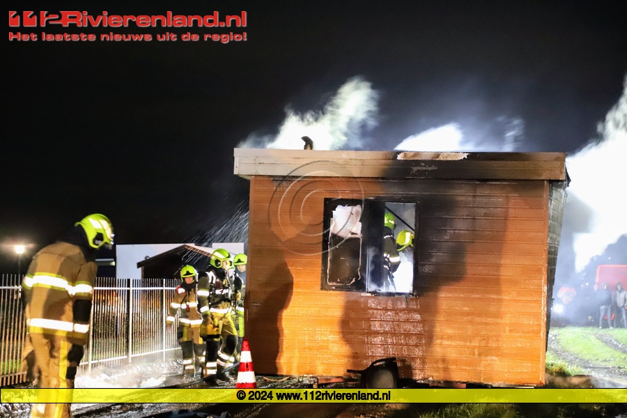 Chalet in brand