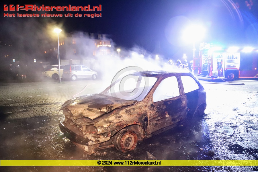 Autobrand aan de Elisabethdreef