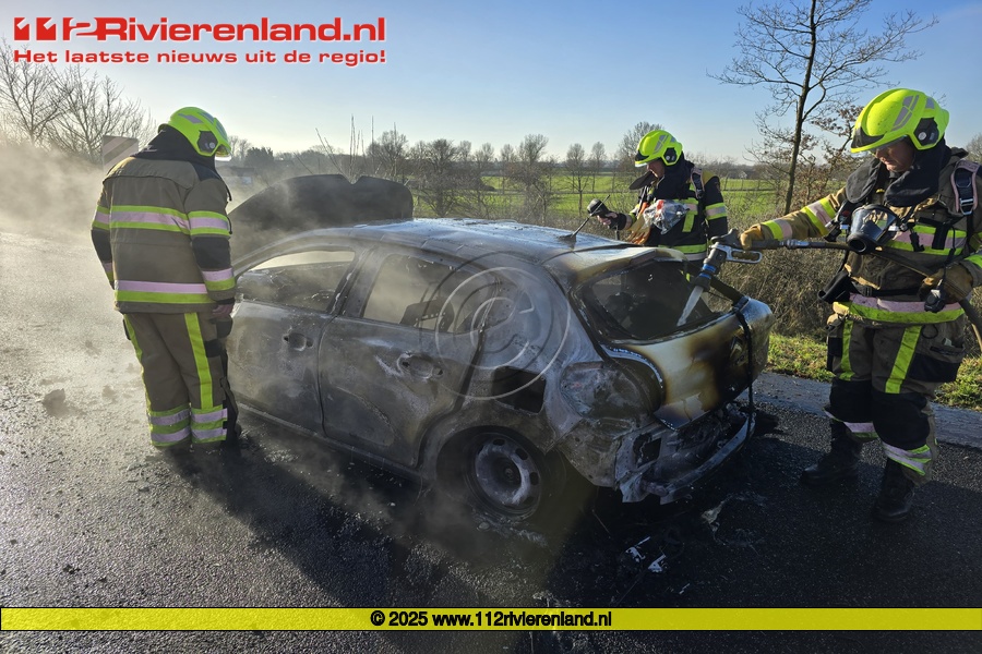 Autobrand op de Pr. Willem Alexanderweg