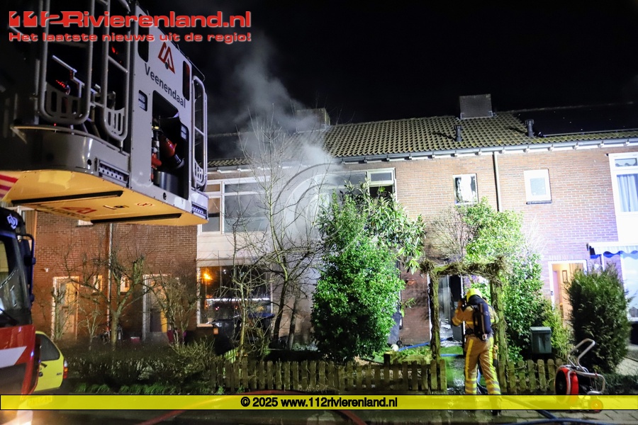 Uitslaande brand in een woning
