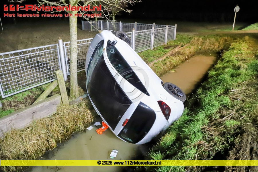 Auto in de sloot
