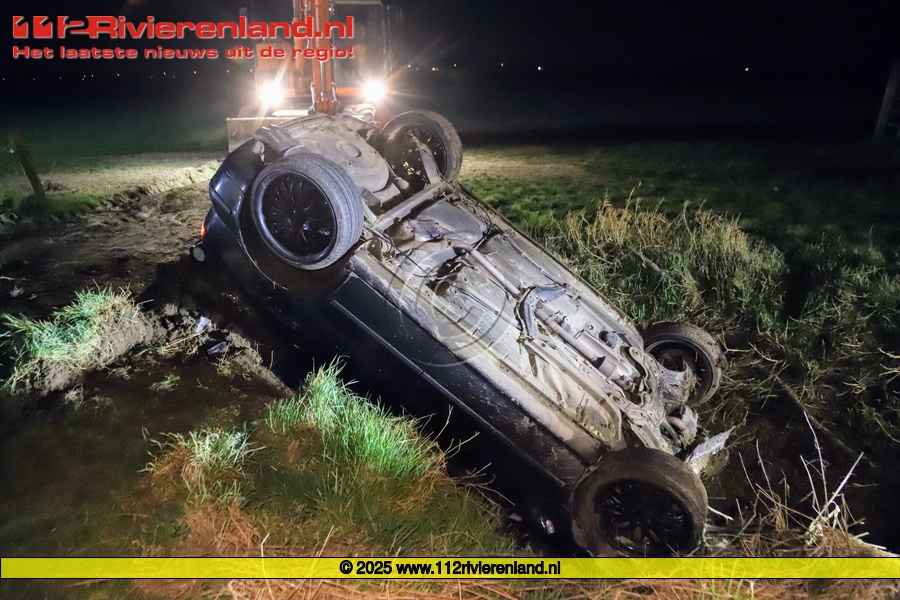 Auto over de kop