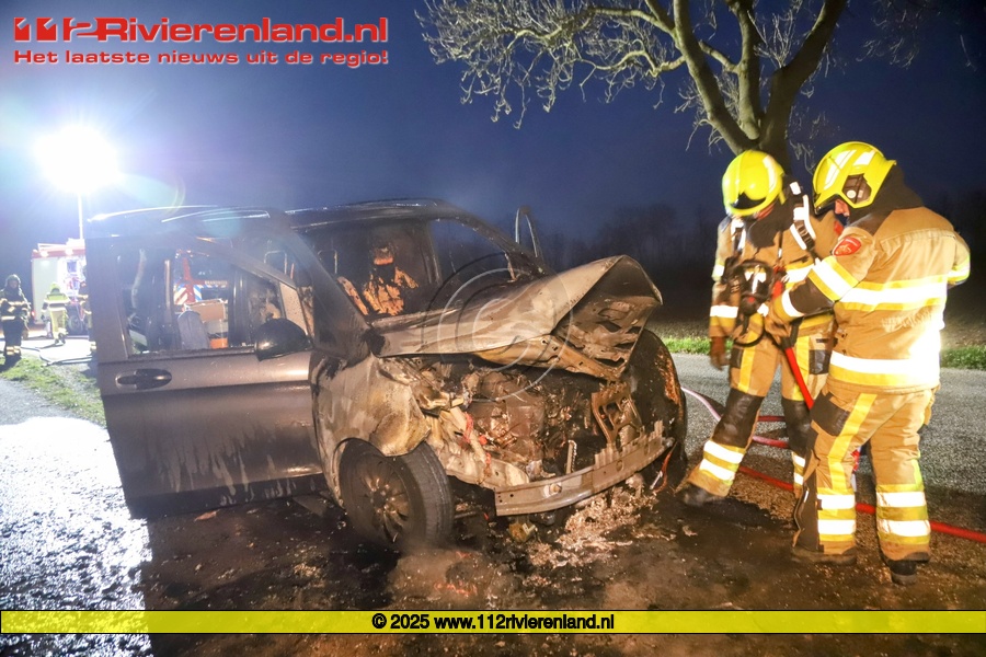 Schildersbusje in brand