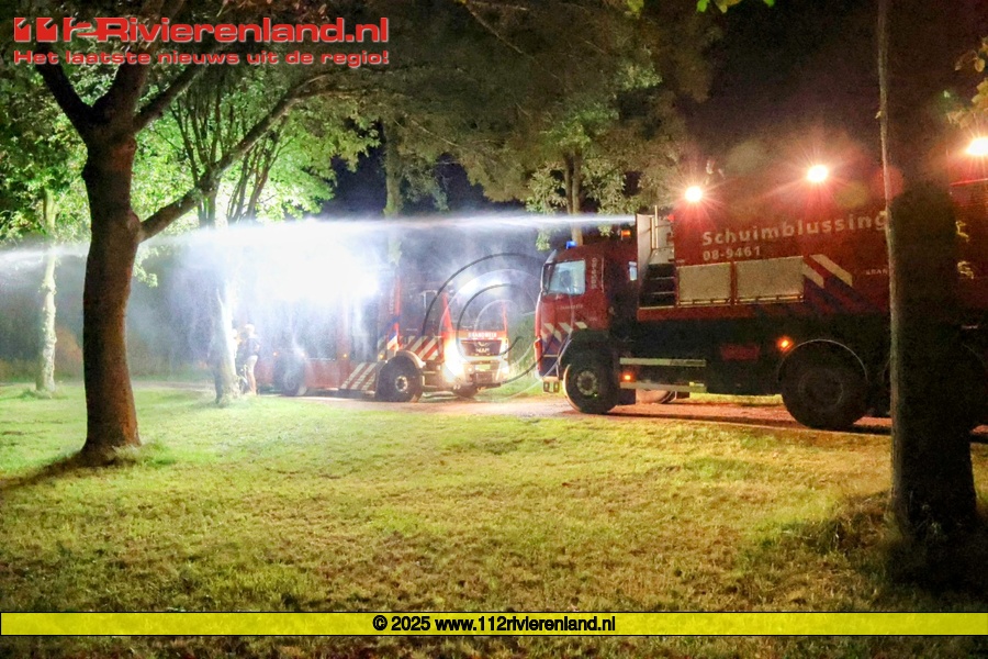 Bluskanon ingezet voor buitenbrand