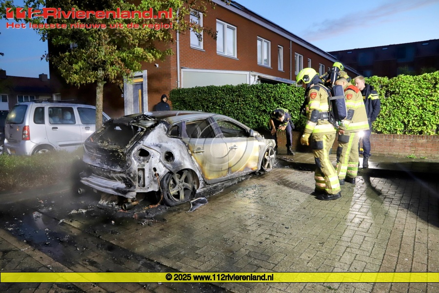 Autobrand aan de Jorisvicarie