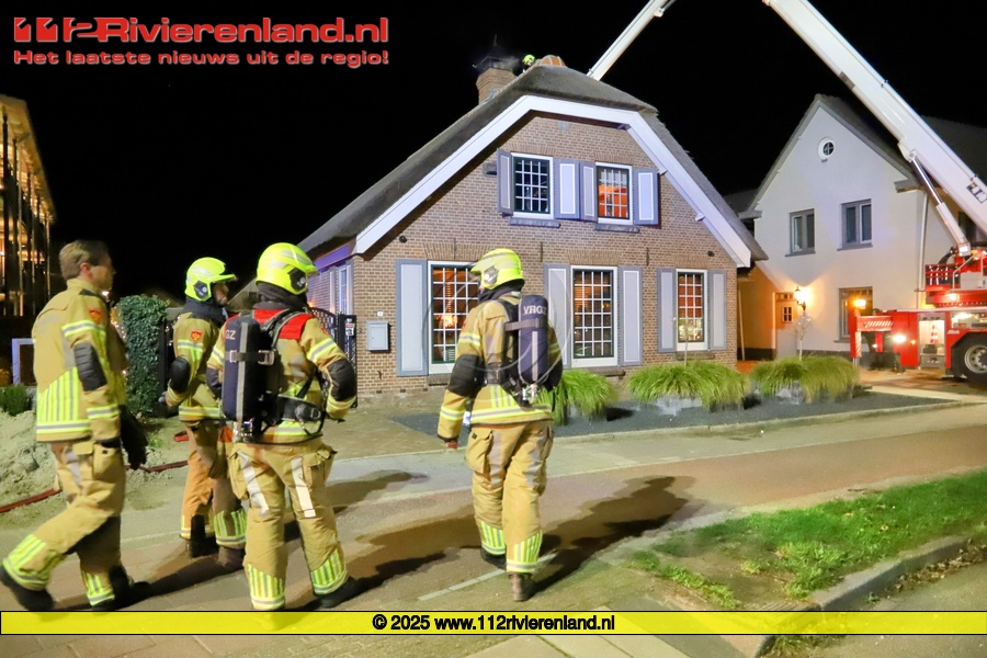Schoorsteenbrand op kerstavond