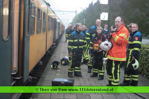 Treinbrand op het station