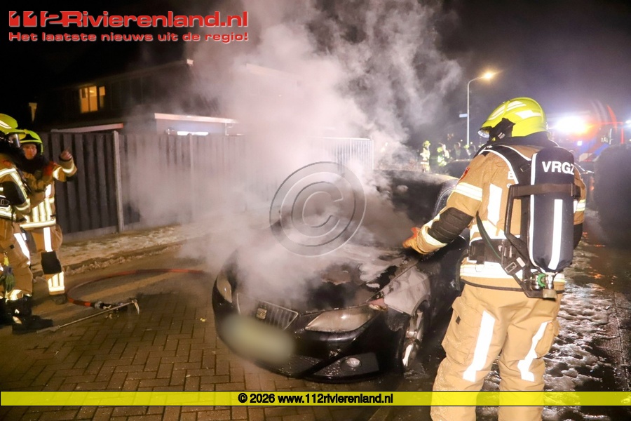 Autobrand aan de Ankerstraat