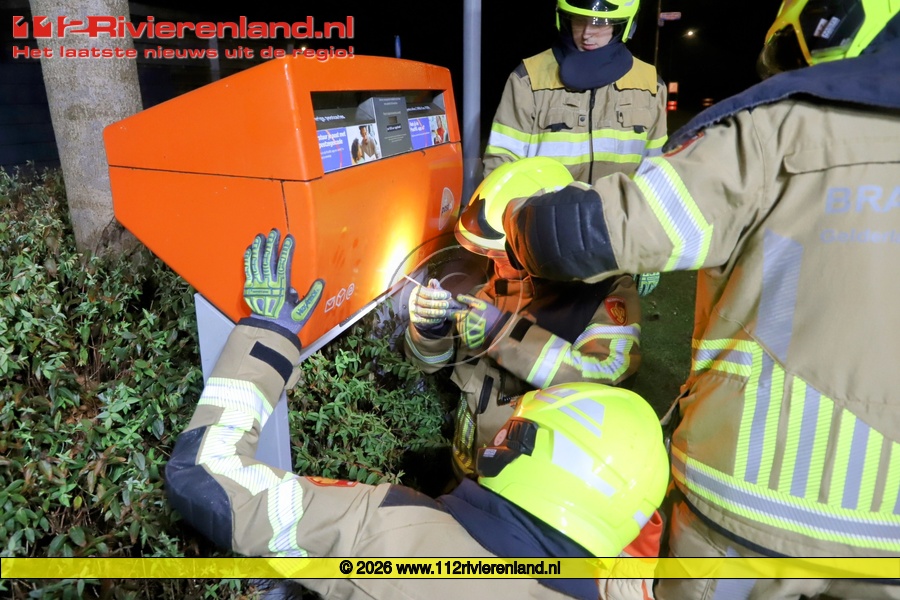 Brievenbus in brand