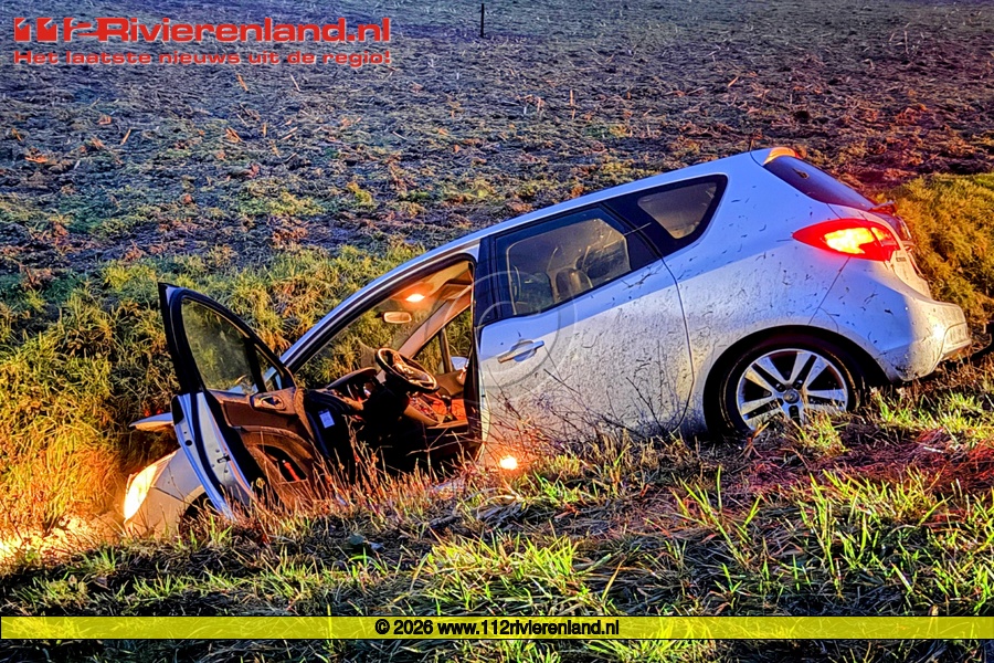 Auto in de sloot