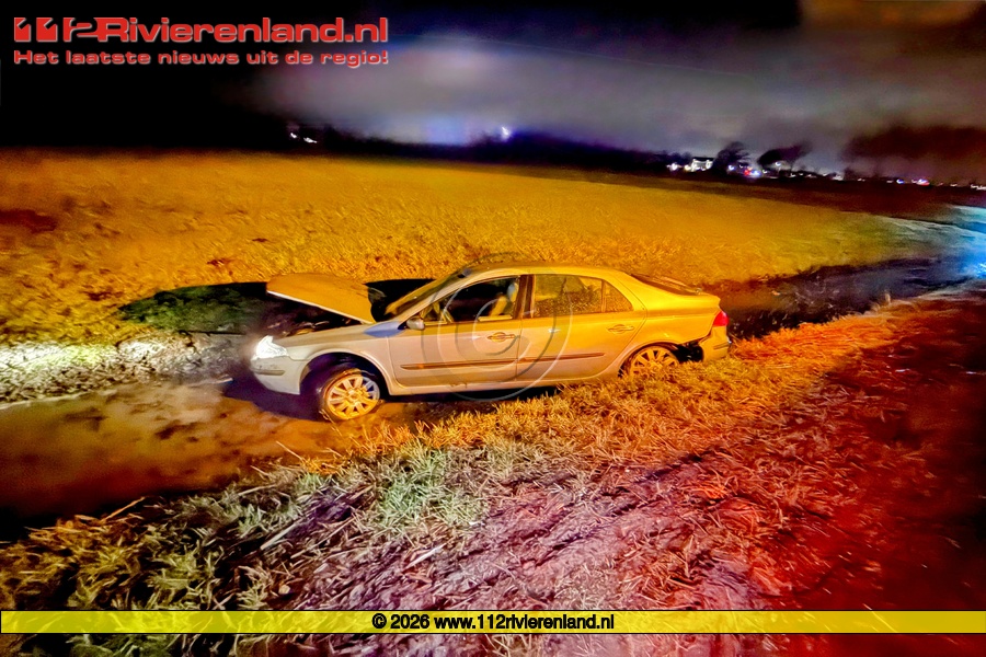 Auto in de greppel