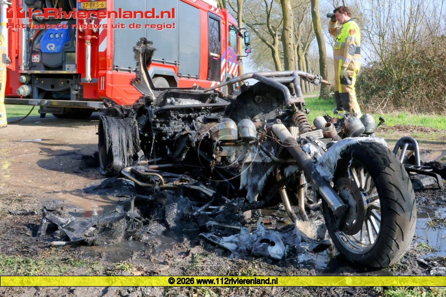 Trike gaat in vlammen op