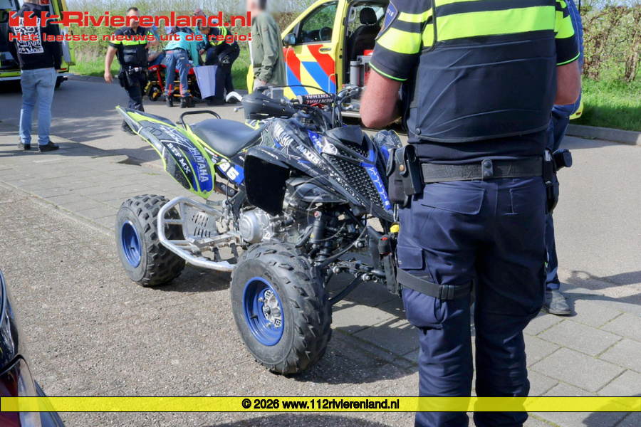 Ongeval net quad op de Keizerstraat