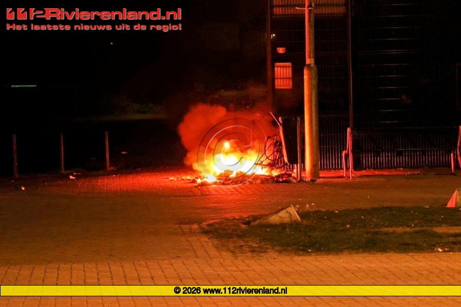 Containerbrand aan de Teisterbandlaan