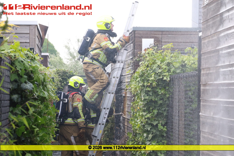 Schuurtje in vlammen