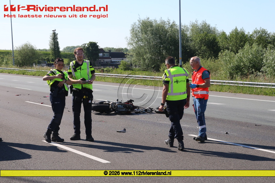 Motorrijder komt ten val A2